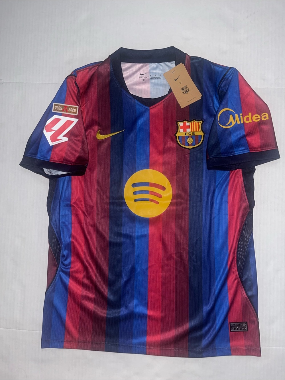 Lamine Yamal #10 Barcelona Home Jersey LaLiga Winners Patches Size M